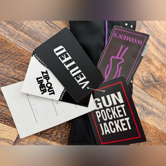 Women's Revolution Gear Biker Motorcycle Jacket With Purple Embroidered Wings - Picture 12 of 13